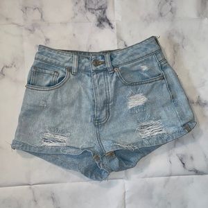 High wasted Brandy Melville ripped shorts